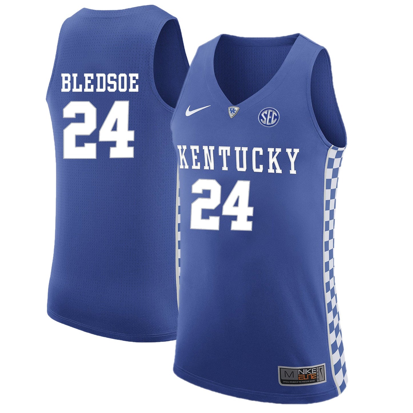 Eric Bledsoe 24 Blue .1jpg College Football Jersey football jersey product view 1