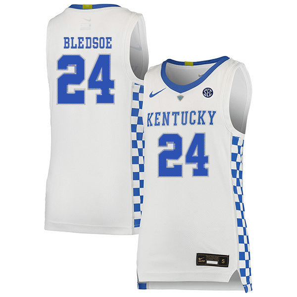 Eric Bledsoe 24 White College Football Jersey football jersey product view 1