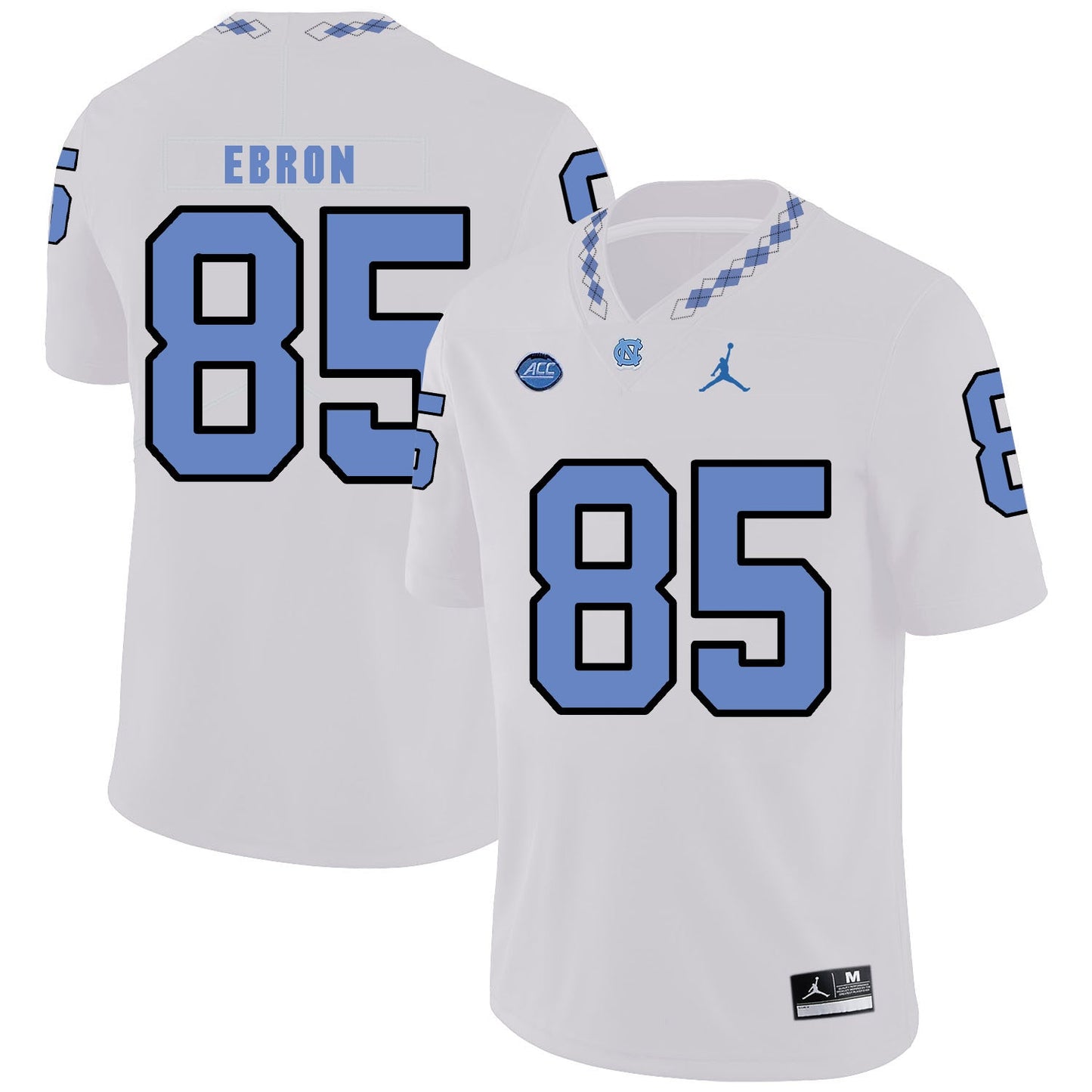 Eric Ebron 85 White College Football Jersey football jersey product view 1