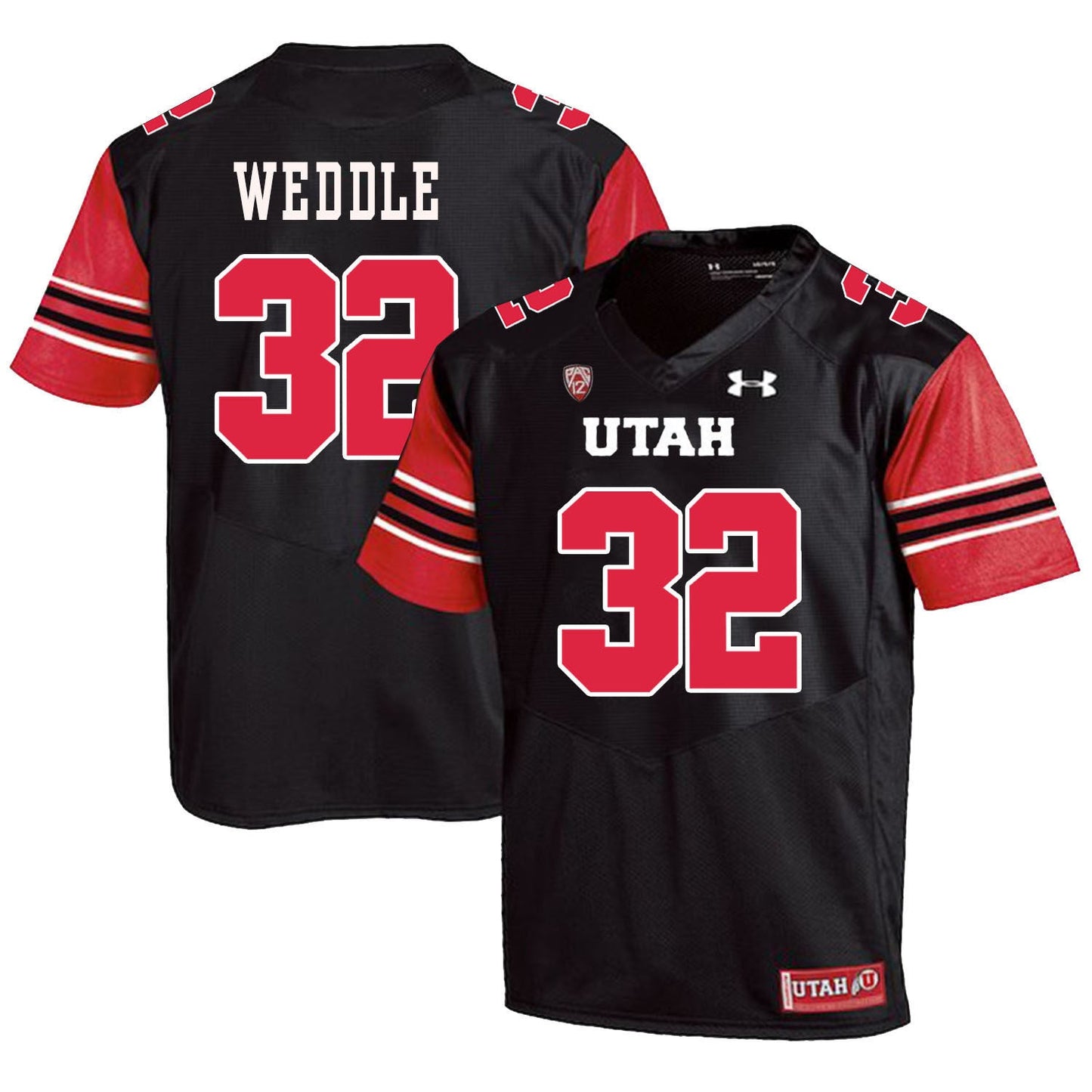 Eric Weddle 32 Black College Football Jersey football jersey product view 1