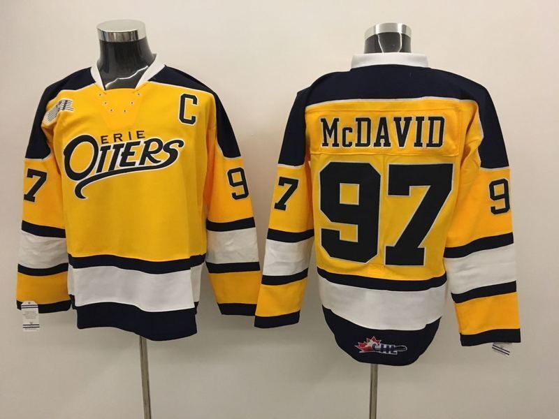 Erie Otters 97 Connor McDavid Style 2 College Football Jersey football jersey product view 1