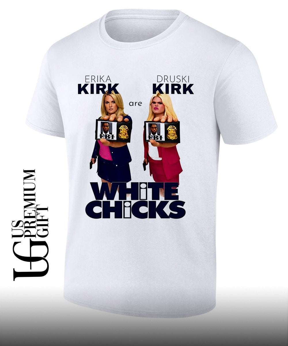 Erika Kirk Druski parody shirt Unisex T-shirt, Sweatshirt, Hoodie, Long Sleeve Tee - T-Shirt, Sweatshirt, Hoodie