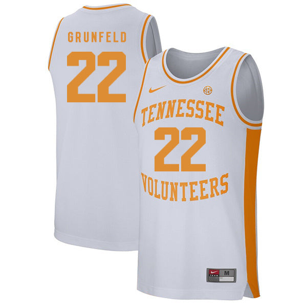 Ernie Grunfeld 22 White Style 1 College Football Jersey football jersey product view 1