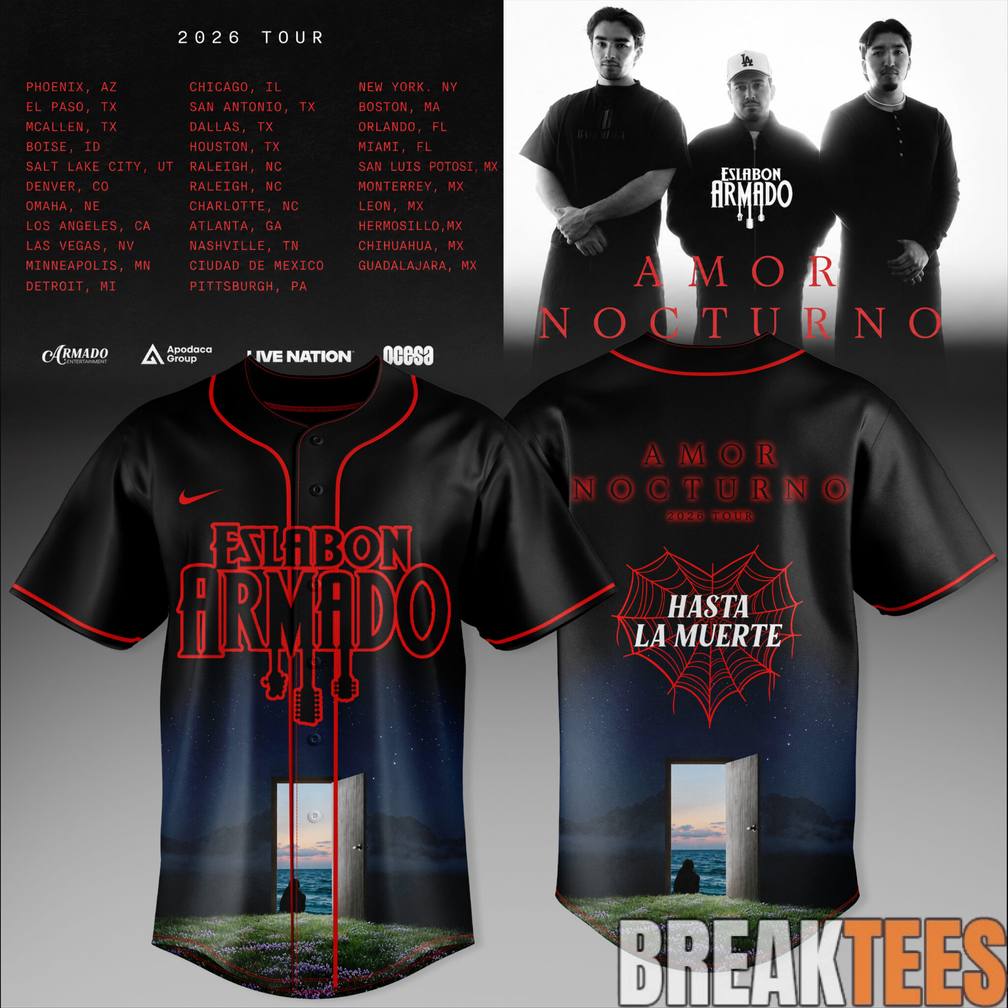 Eslabn Armado Amor Nocturno Tour 2026 Baseball Jersey Unisex T-shirt, Sweatshirt, Hoodie, Long Sleeve Tee - T-Shirt, Sweatshirt, Hoodie