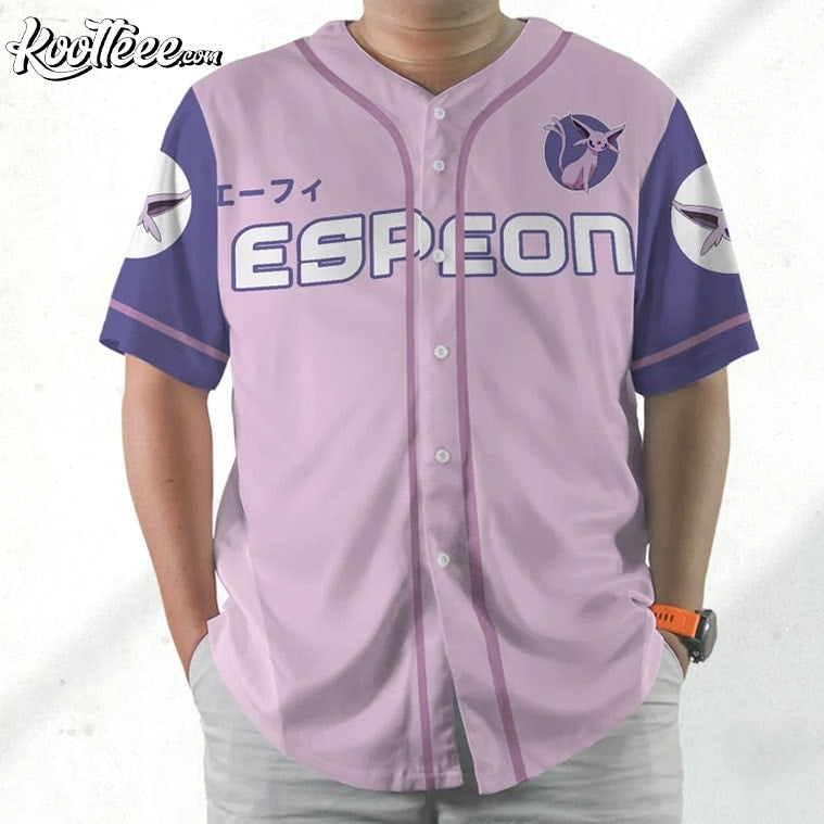 Espeon Japanese Anime Gift Baseball Jersey baseball jersey product view 1