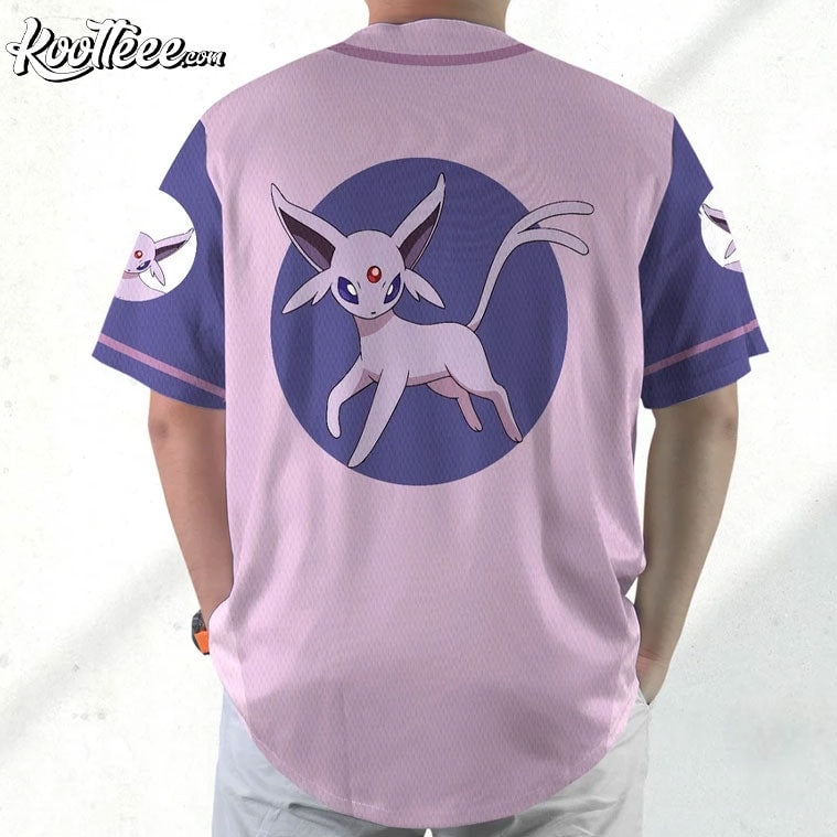 Espeon Japanese Anime Gift Baseball Jersey baseball jersey product view 2