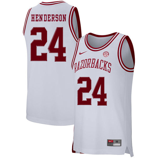 Ethan Henderson 24 White College Football Jersey football jersey product view 1