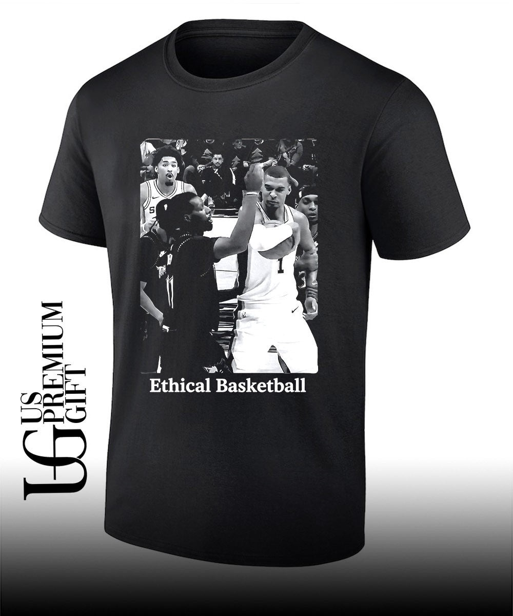 Ethical basketball Victor Wembanyama San Antonio Spurs elbowing Naz Reid Minnesota Timberwolves NBA 2026 shirt - T-Shirt, Sweatshirt, Hoodie