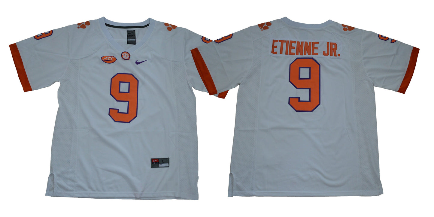 Etienne JR. 9 White College Football Jersey football jersey product view 1