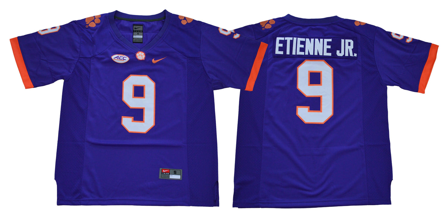 Etienne jr.9 Purple College Football Jersey football jersey product view 1