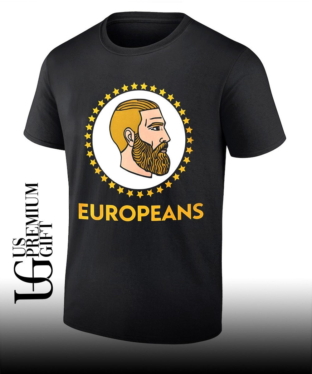 Europeans Yes Chad meme shirt Unisex T-shirt, Sweatshirt, Hoodie, Long Sleeve Tee - T-Shirt, Sweatshirt, Hoodie