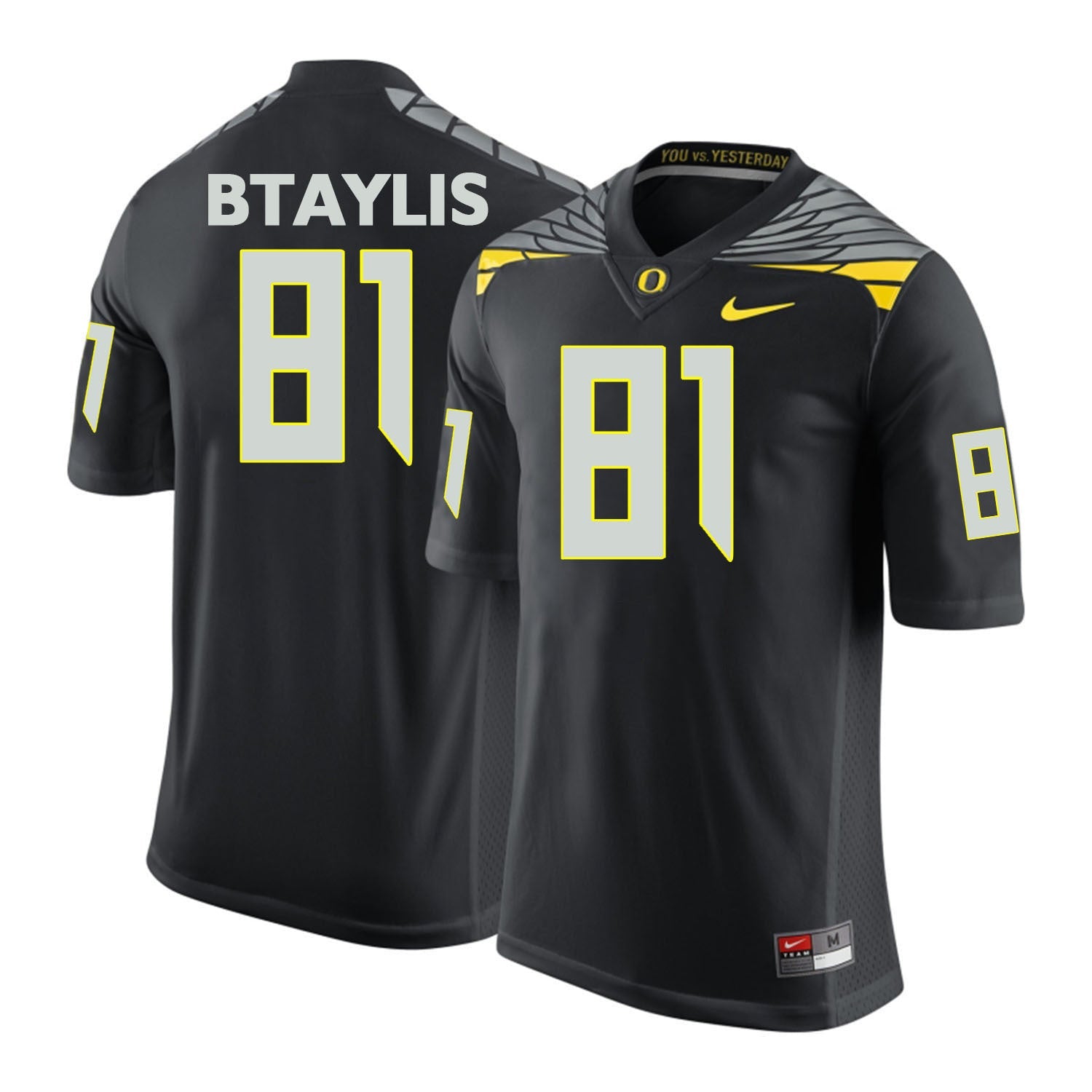 Evan Baylis 81 Black College Football Jersey football jersey product view 1