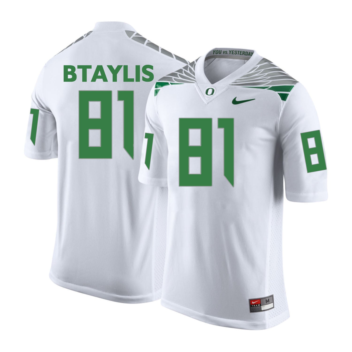 Evan Baylis 81 White College Football Jersey football jersey product view 1