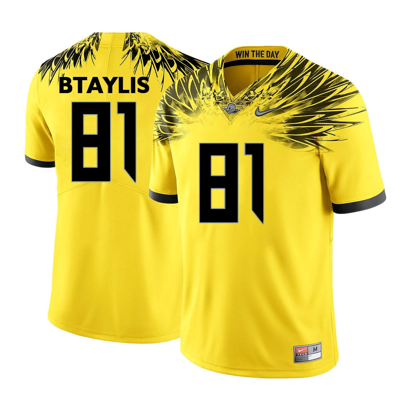 Evan Baylis 81 Yellow College Football Jersey football jersey product view 1
