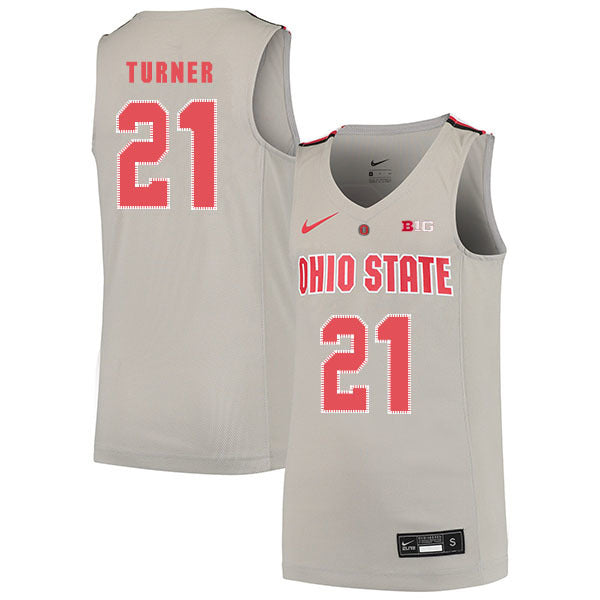 Evan Turner 21 Gray College Football Jersey football jersey product view 1