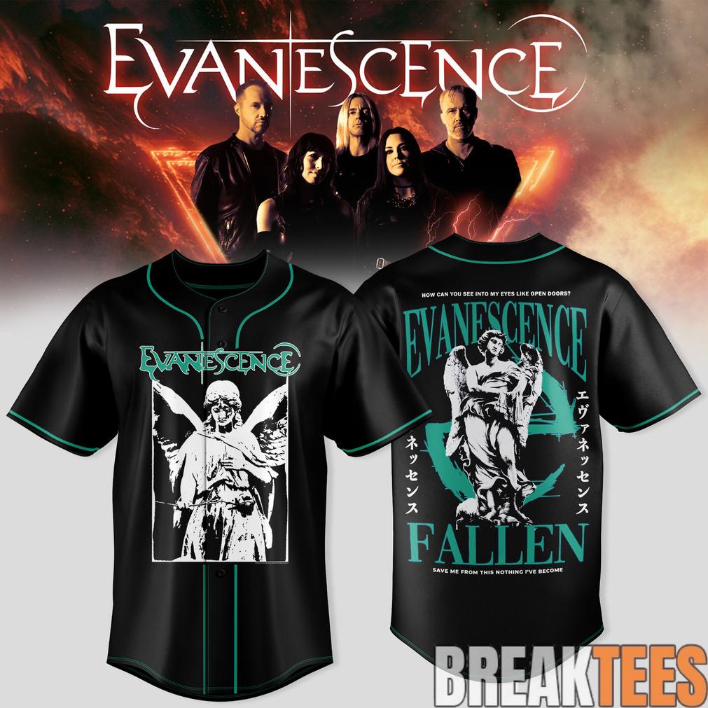 Evanescence 2026 World Tour Sanctuary Exclusive Baseball Jersey baseball jersey product view 1