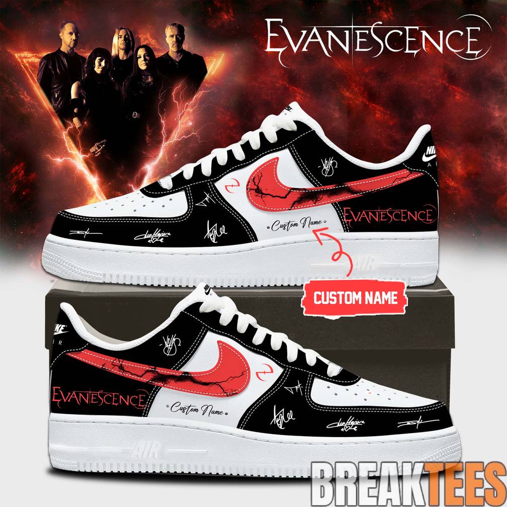 Evanescence World Tour 2026 Custom Air Force 1 Shoes Unisex T-shirt, Sweatshirt, Hoodie, Long Sleeve Tee - T-Shirt, Sweatshirt, Hoodie