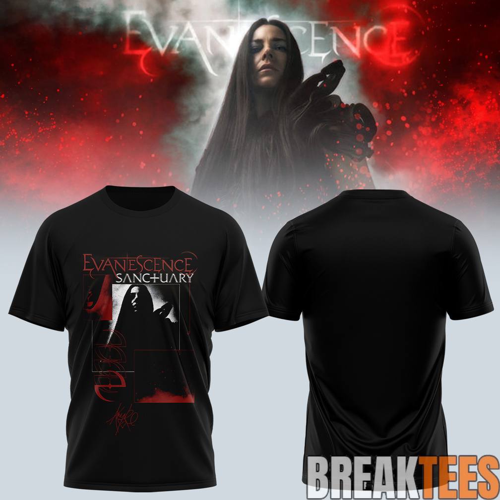 Evanescence World Tour 2026 Sanctuary Shirt Unisex T-shirt, Sweatshirt, Hoodie, Long Sleeve Tee - T-Shirt, Sweatshirt, Hoodie