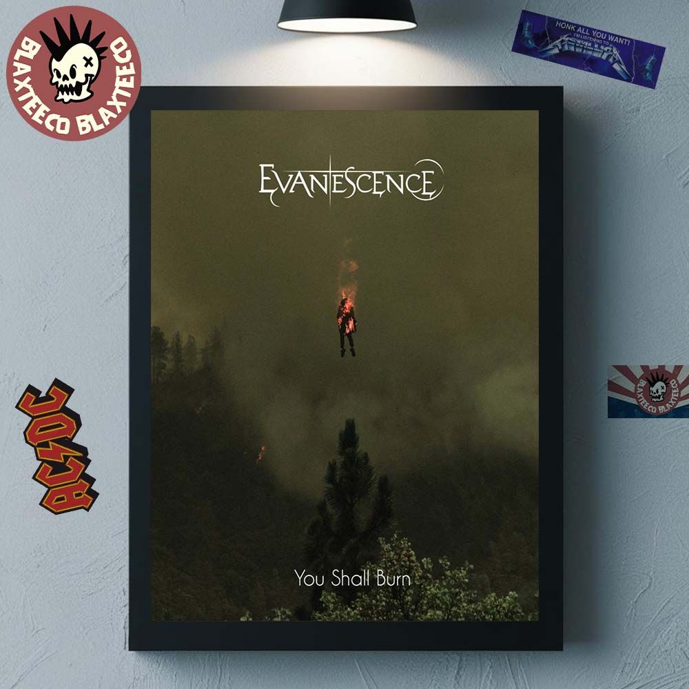 Evanescence You Shall Burn Cover Art Home Decor Poster Canvas Unisex T-shirt, Sweatshirt, Hoodie, Long Sleeve Tee - T-Shirt, Sweatshirt, Hoodie