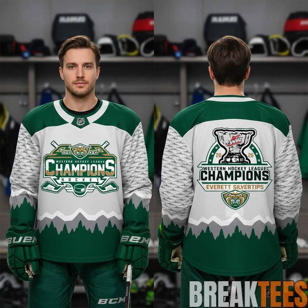 Everett Silvertips Western Hockey League Champions - Adult & Kids T-Shirts, Sweatshirts & Hoodies apparel design preview 2
