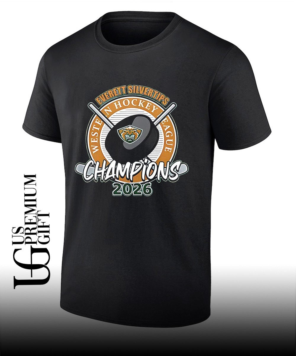 Everett Silvertips Western Hockey League Champions 2026 shirt Unisex T-shirt, Sweatshirt, Hoodie, Long Sleeve Tee - T-Shirt, Sweatshirt, Hoodie