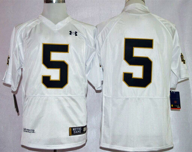 Everett Golson #5 White College Football Jersey football jersey product view 1