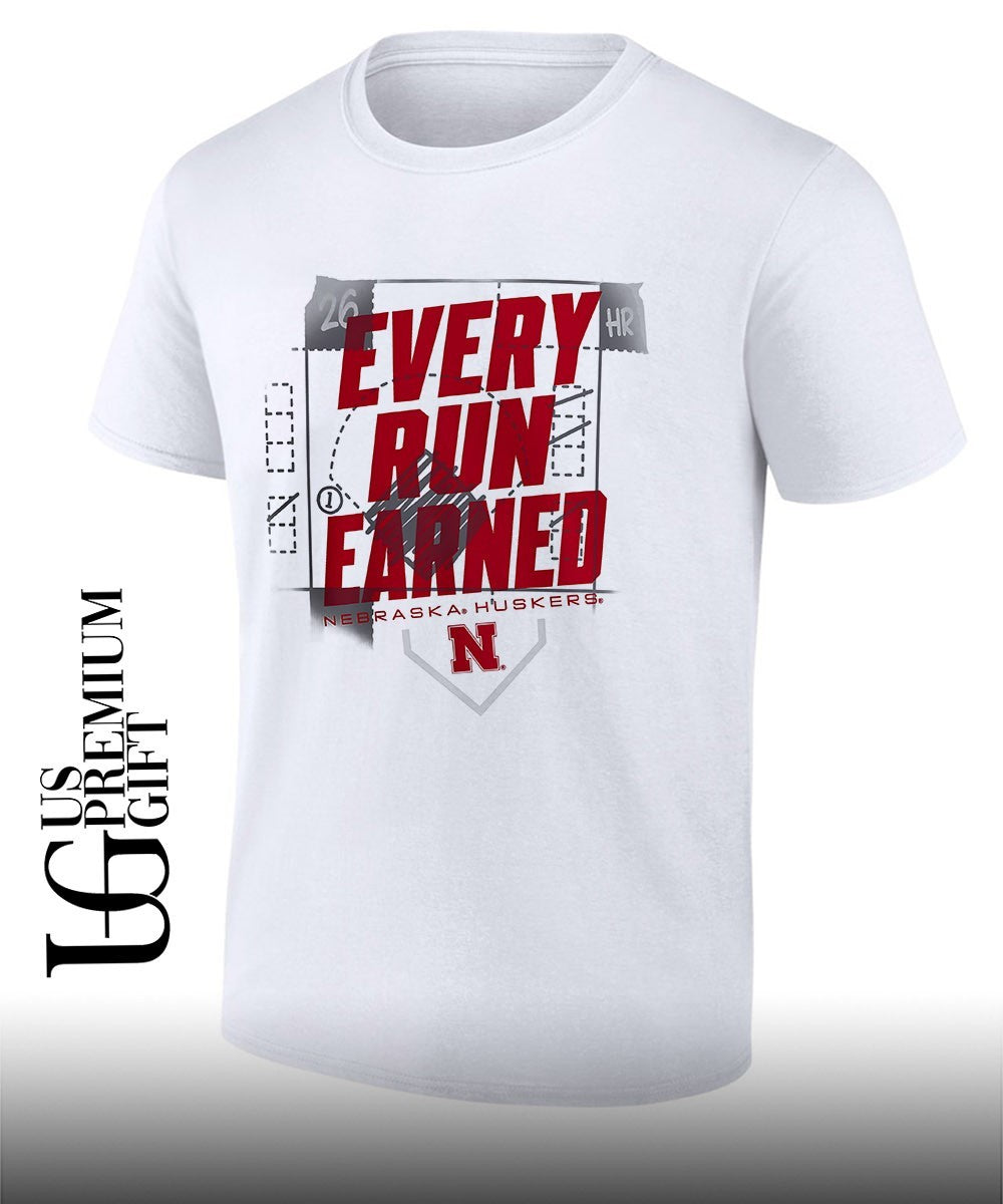 Evey Run Earned Nebraska Huskers Softball 2026 Postseason shirt Unisex T-shirt, Sweatshirt, Hoodie, Long Sleeve Tee - T-Shirt, Sweatshirt, Hoodie
