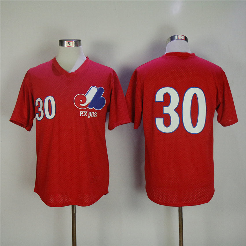 Expos 30 Red BP Edition 1982 Retro Pullover Baseball Jersey baseball jersey product view 1