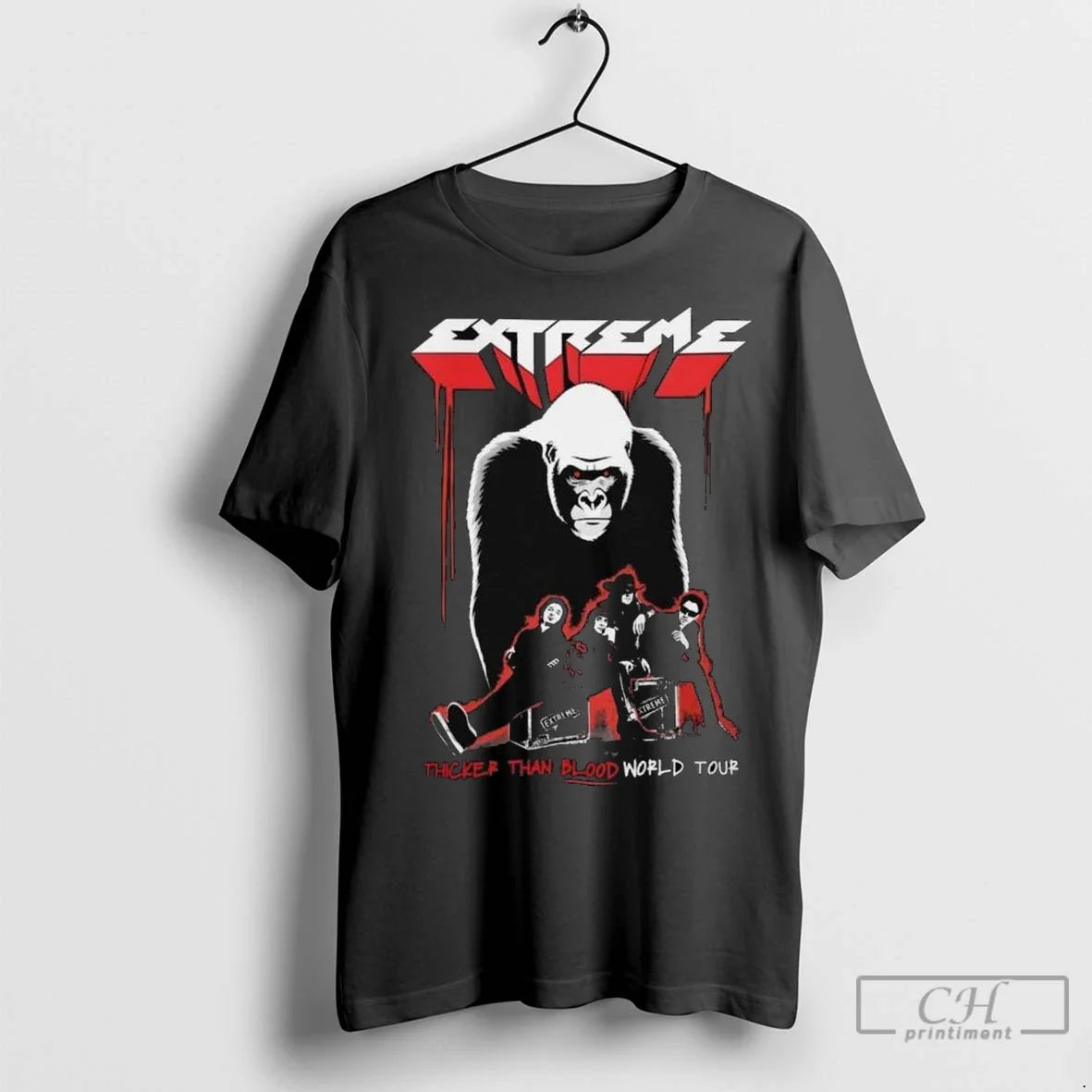 Extreme The Band Gorilla Thicker Than Blood Tour 2025 Long Sleve T Shirts Unisex T-shirt, Sweatshirt, Hoodie, Long Sleeve Tee - T-Shirt, Sweatshirt, Hoodie