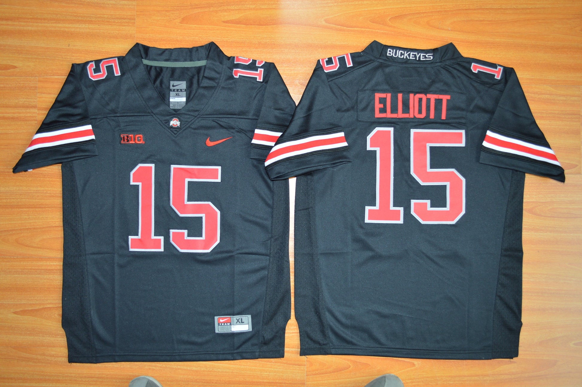 Ezekiel Elliott 15 Lights Out Youth College Football Jersey football jersey product view 1