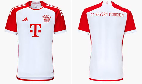 FC Bayern München White 2023 24 Home Soccer Jersey sports jersey product view 1