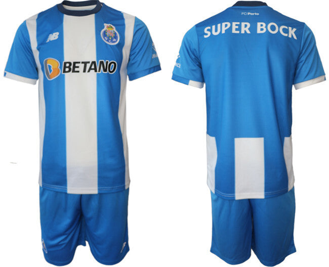 FC Porto Custom 2023 24 Blue White Home Soccer Jersey Suit sports jersey product view 1