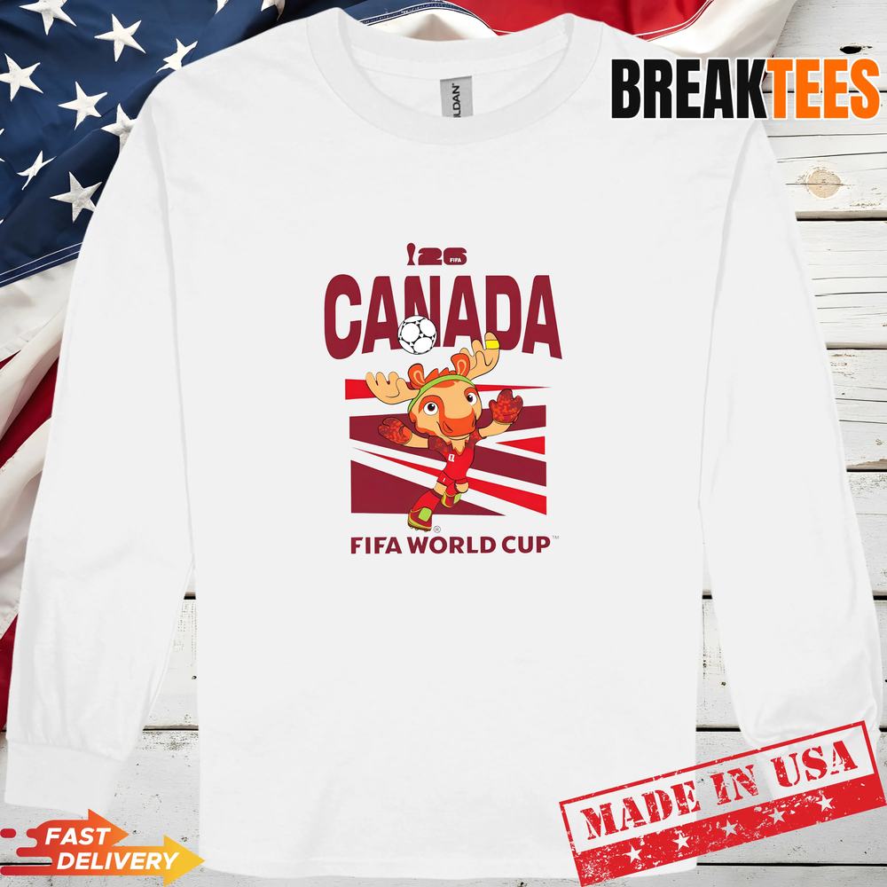 FIFA World CUP26 Canada Mascot Ball Catch the Fever! - Adult & Kids T-Shirts, Sweatshirts & Hoodies apparel design preview 3