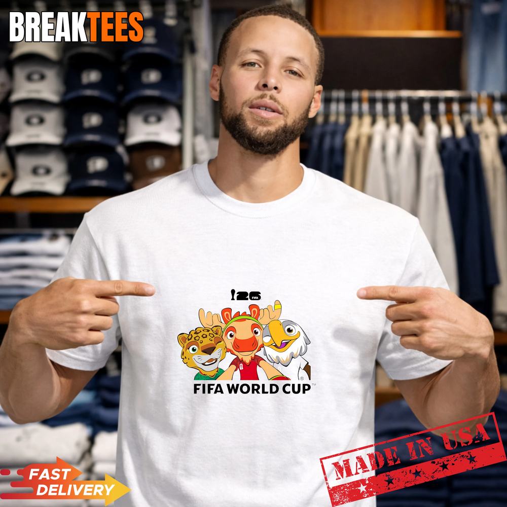 FIFA World CUP26 Host Country Mascots Group T-Shirt  Stunning Trio Design Unisex T-shirt, Sweatshirt, Hoodie, Long Sleeve Tee - T-Shirt, Sweatshirt, Hoodie