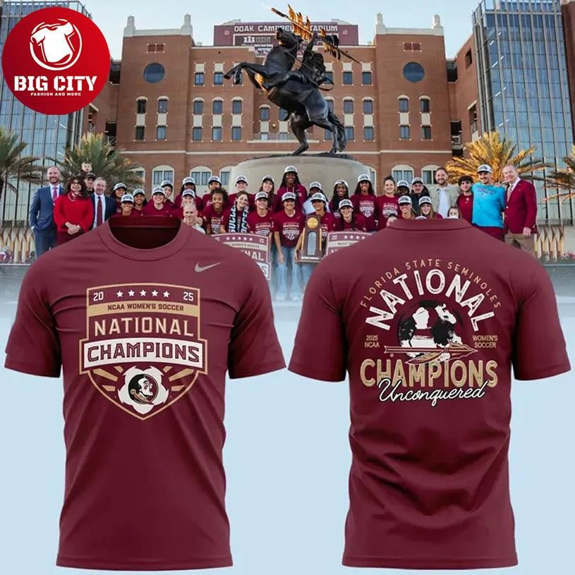 FSU Women Soccer National Champions Two Sided Shirt Unisex T-shirt, Sweatshirt, Hoodie, Long Sleeve Tee - T-Shirt, Sweatshirt, Hoodie