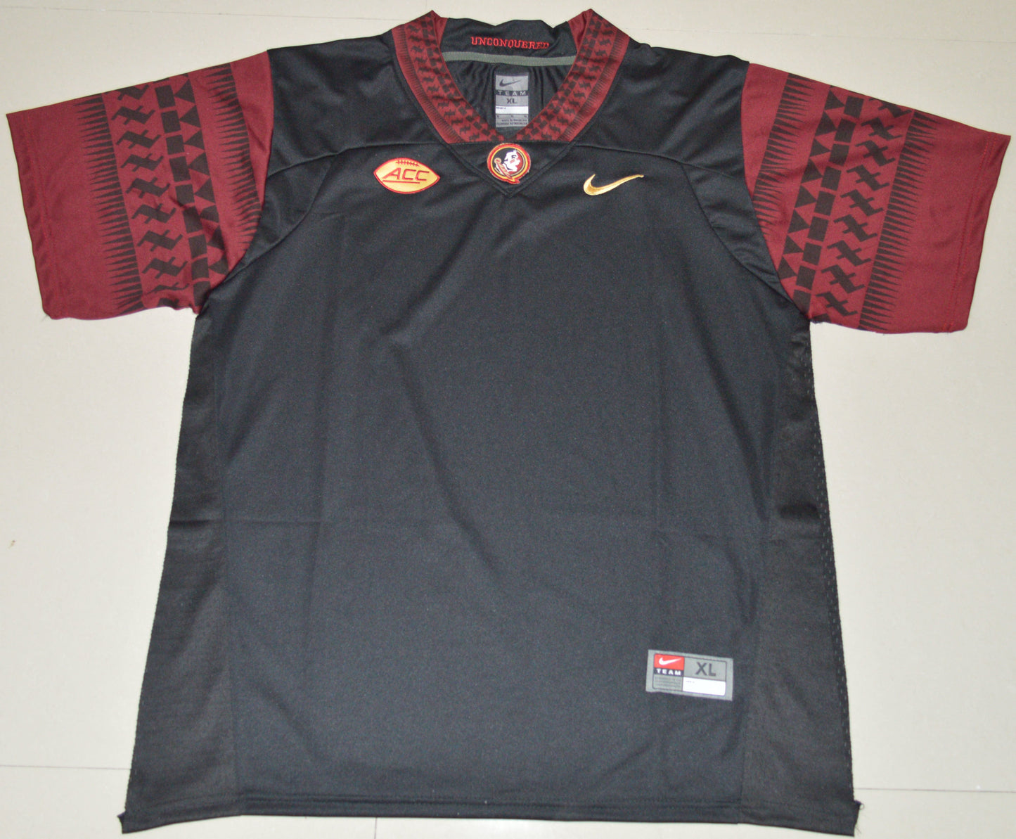FSU 2016 Blank Black Front College Football Jersey football jersey product view 1