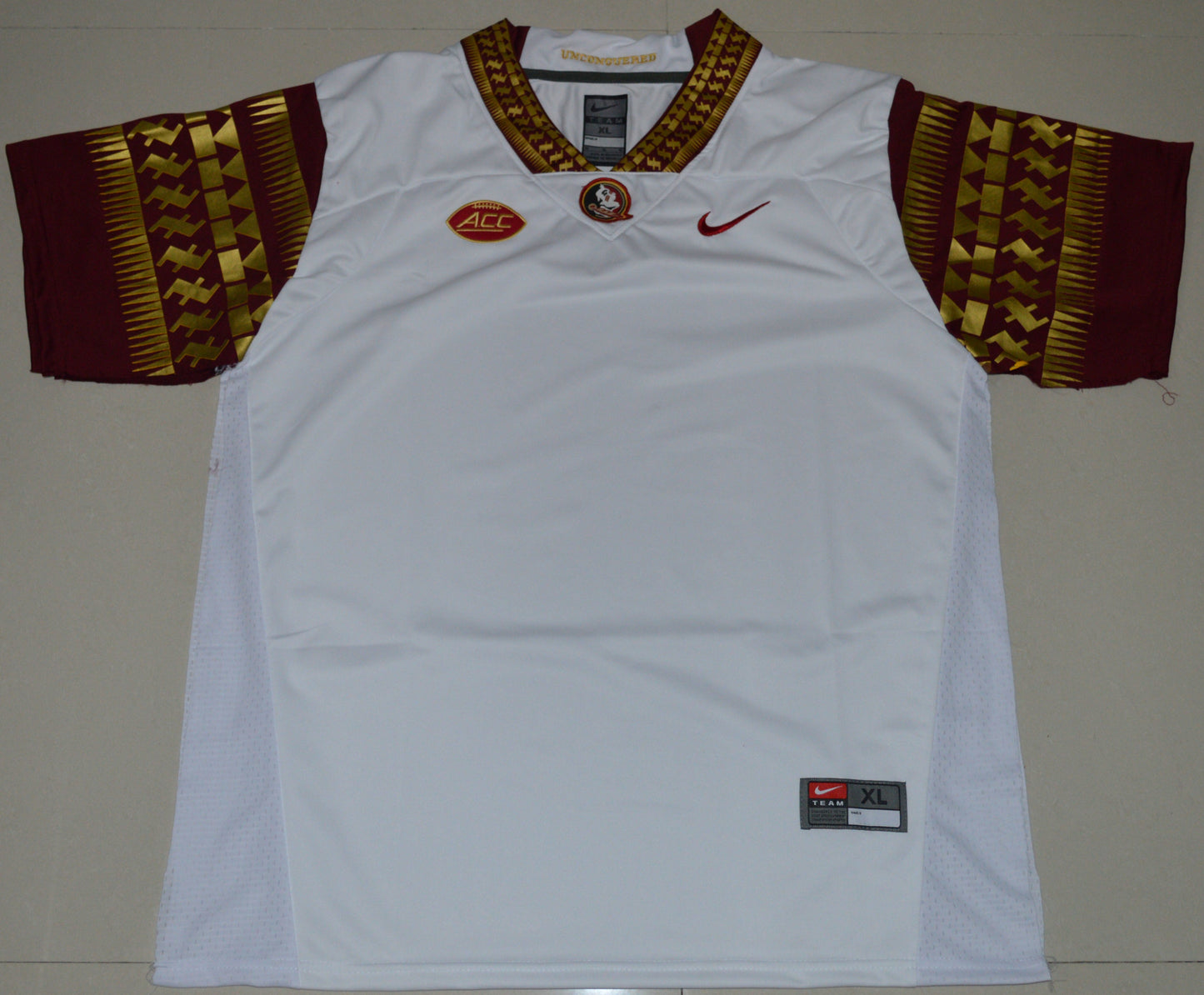 FSU 2016 Blank White Front College Football Jersey football jersey product view 1