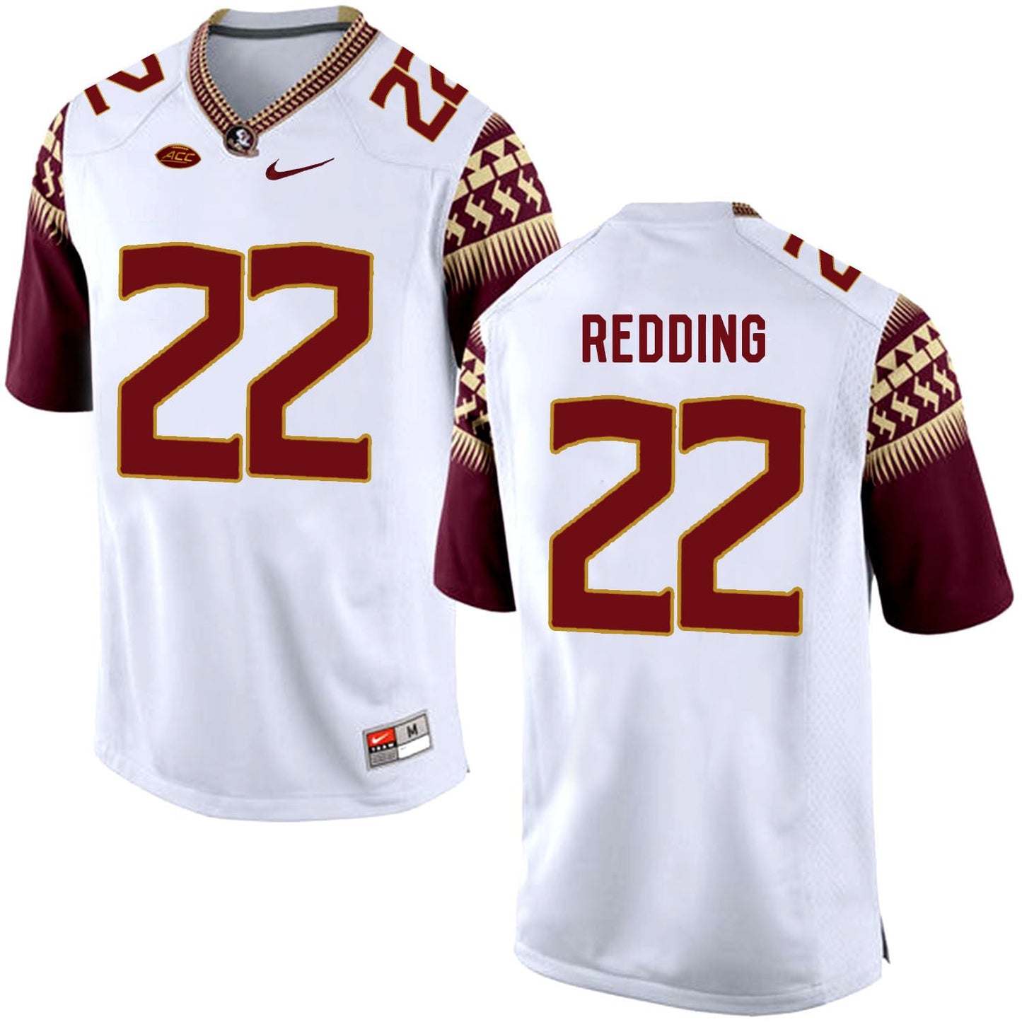 FSU REDDING 22 White College Football Jersey football jersey product view 1