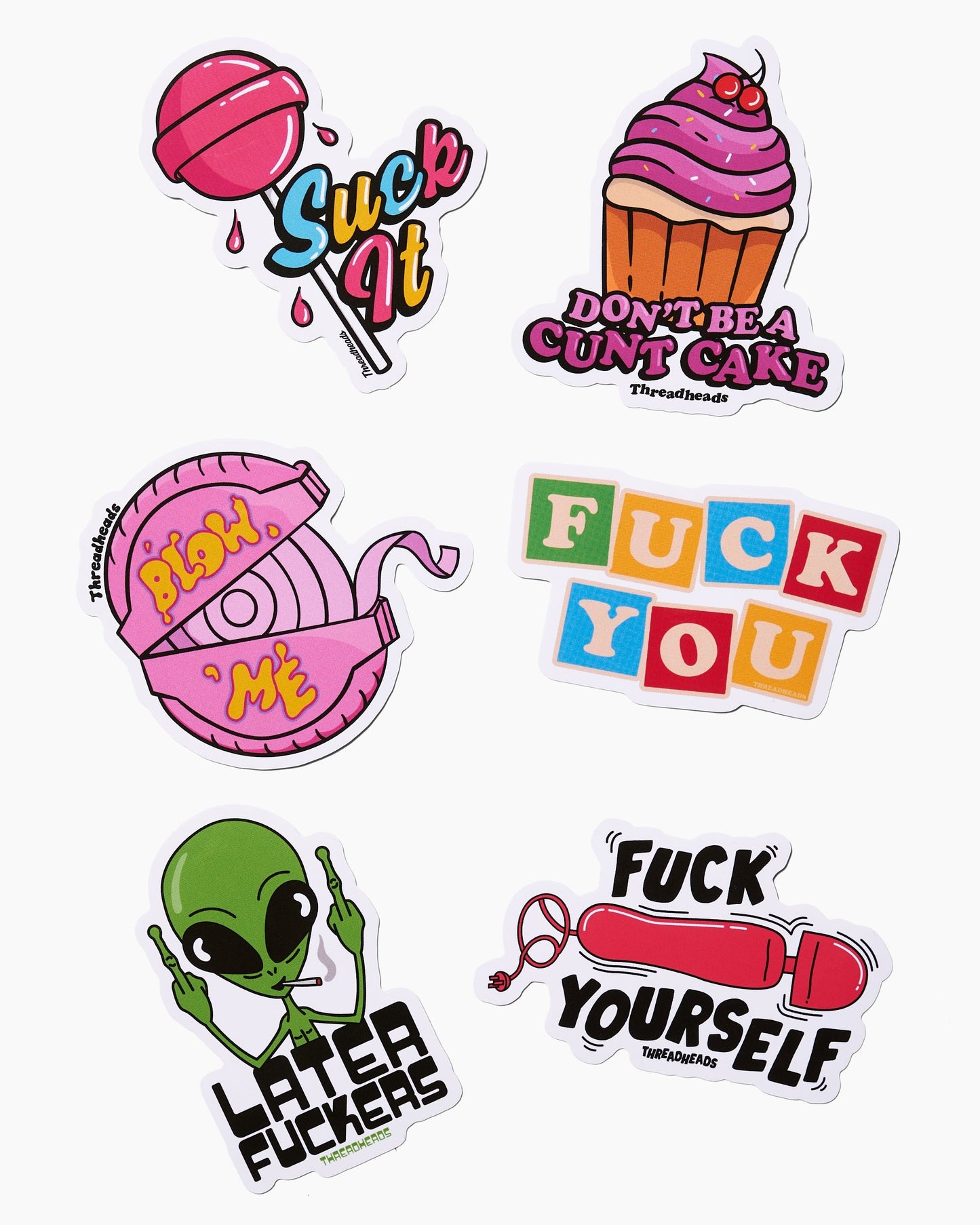 The F*ck Off Sticker Pack Unisex T-shirt, Sweatshirt, Hoodie, Long Sleeve Tee - T-Shirt, Sweatshirt, Hoodie