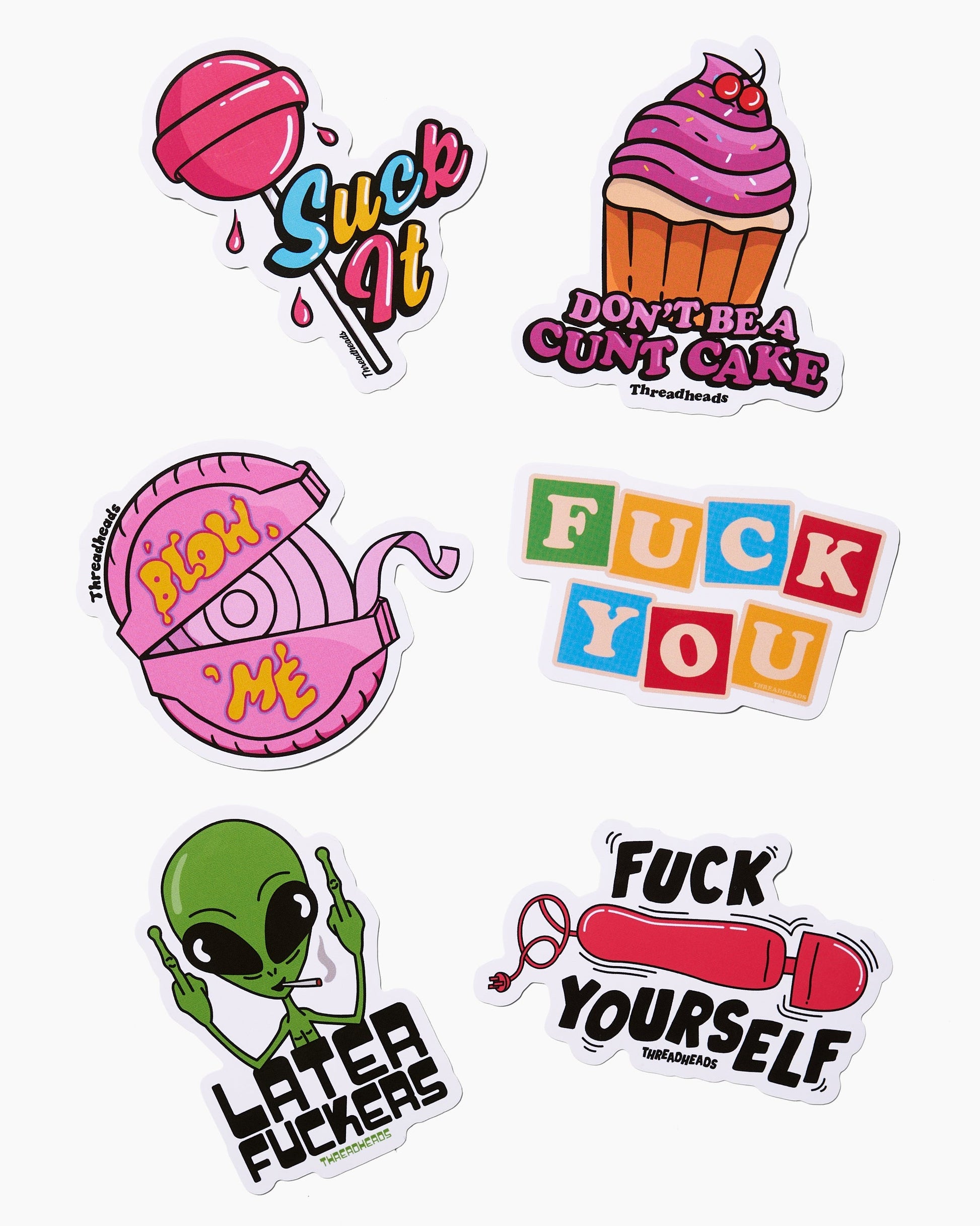 The F*ck Off Sticker Pack Unisex T-shirt, Sweatshirt, Hoodie, Long Sleeve Tee - T-Shirt, Sweatshirt, Hoodie