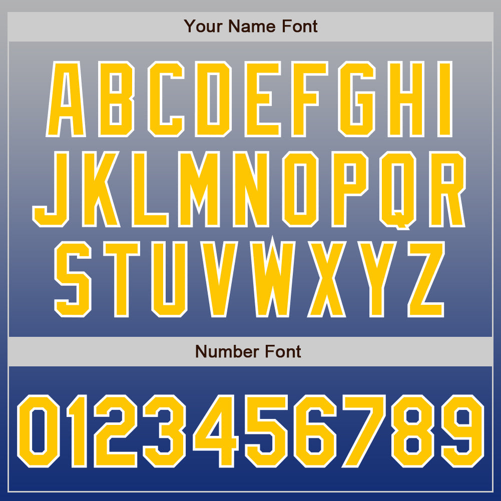 Custom Gray Gold-Royal Authentic Fade Fashion Baseball Jersey baseball jersey product view 4