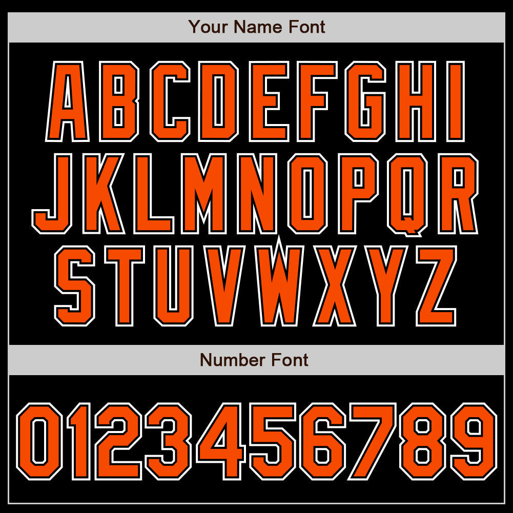 Custom Black Orange-White Authentic Gradient Fashion Baseball Jersey baseball jersey product view 3