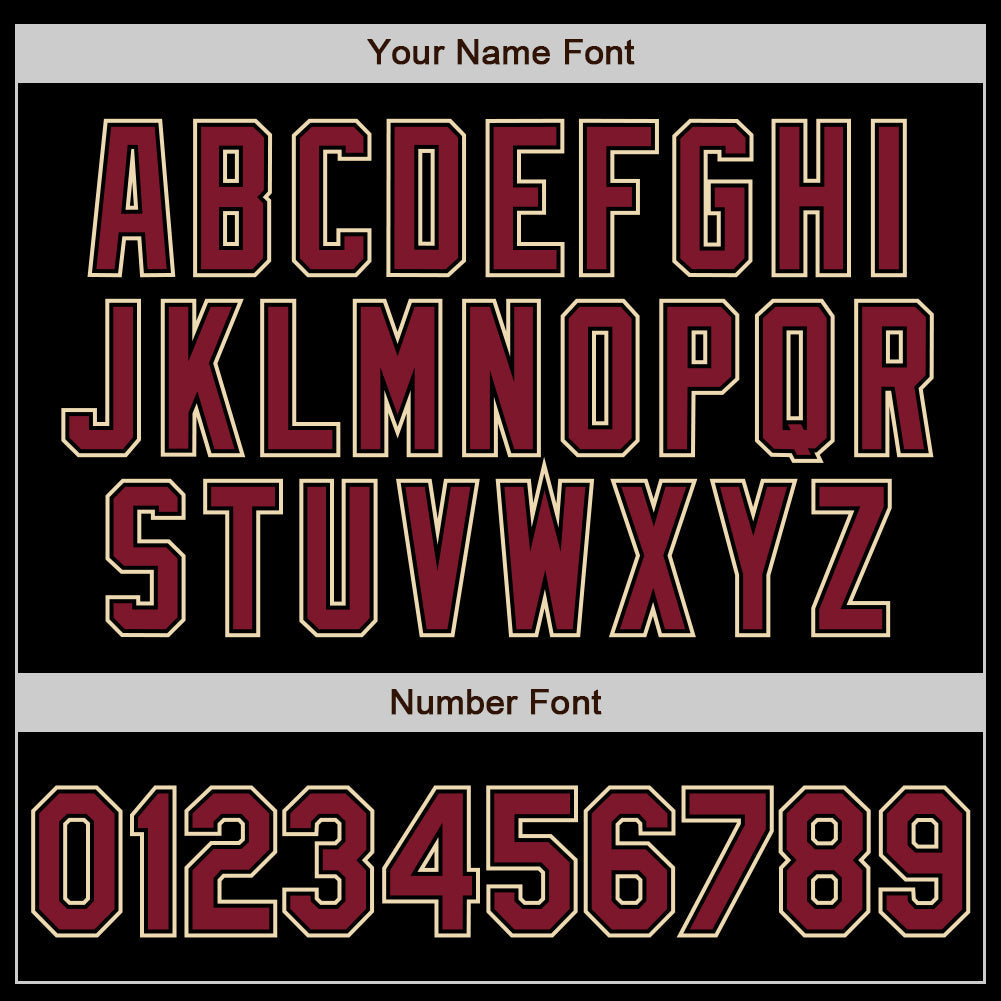 Custom Black Crimson-Cream Authentic Gradient Fashion Baseball Jersey baseball jersey product view 3