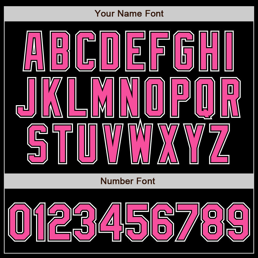 Custom Black Pink-White Authentic Gradient Fashion Baseball Jersey baseball jersey product view 3