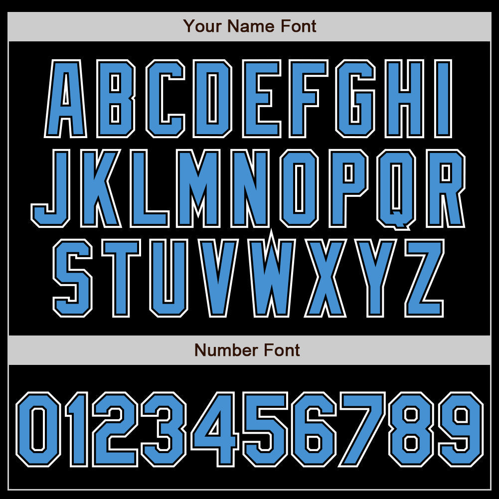 Custom Black Powder Blue-White Authentic Gradient Fashion Baseball Jersey baseball jersey product view 3