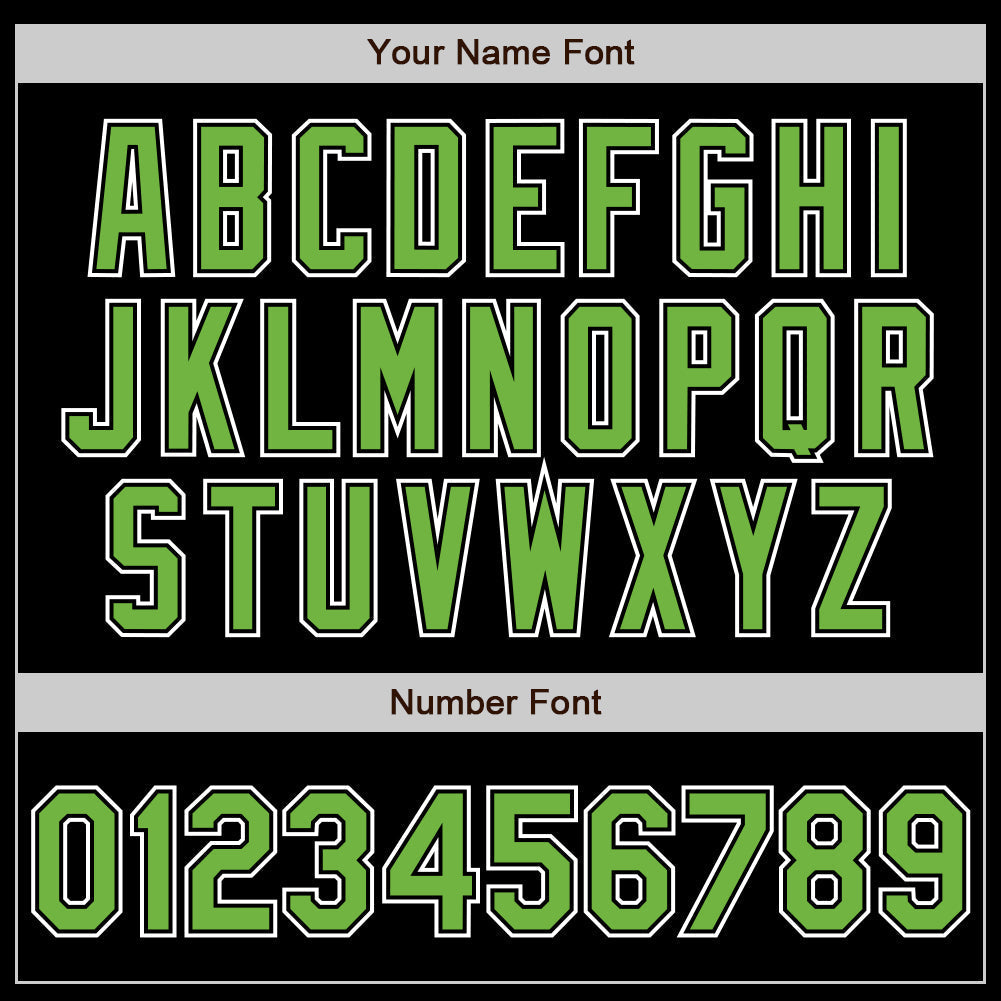 Custom Black Neon Green-White Authentic Gradient Fashion Baseball Jersey baseball jersey product view 3