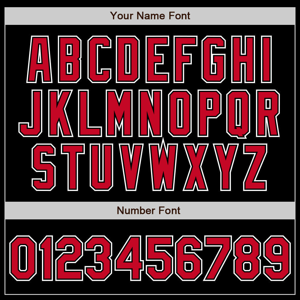 Custom Black Red-White Authentic Gradient Fashion Baseball Jersey baseball jersey product view 3