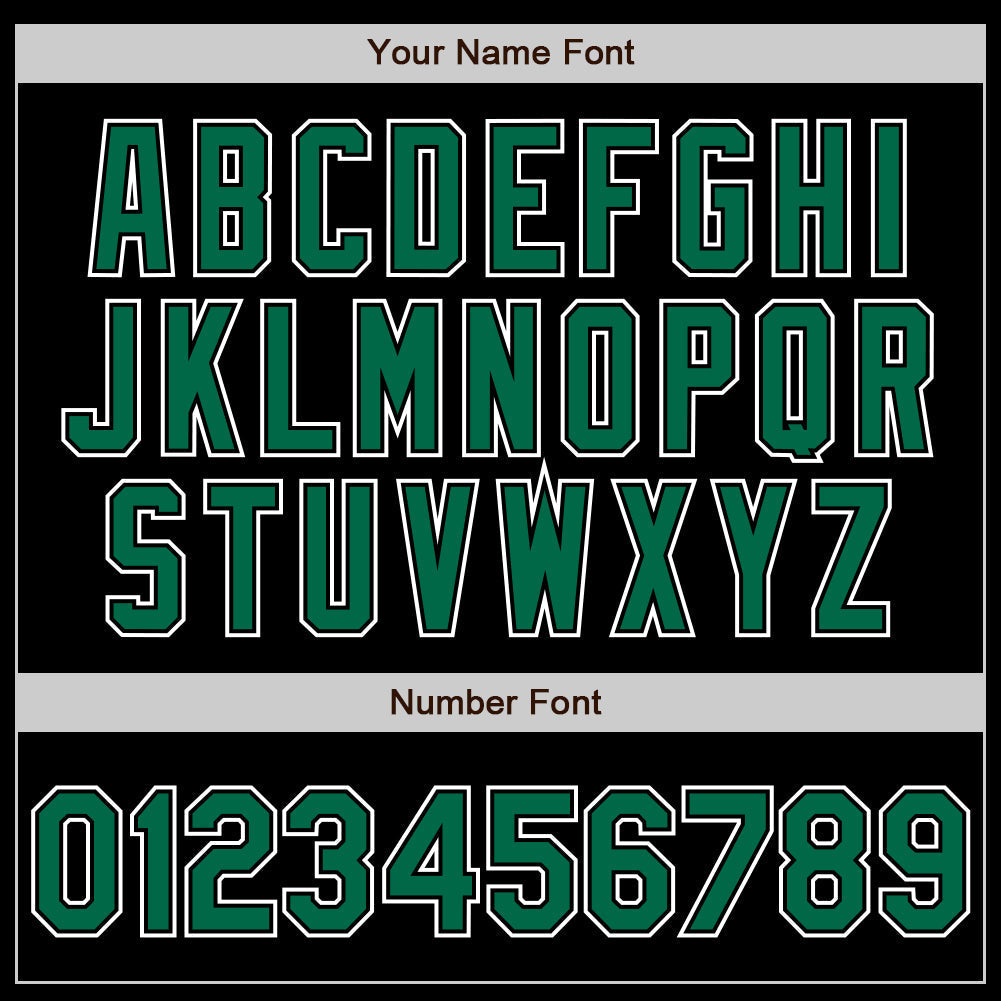Custom Black Kelly Green-White Authentic Gradient Fashion Baseball Jersey baseball jersey product view 3