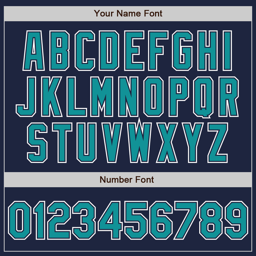 Custom Navy Teal-White Authentic Gradient Fashion Baseball Jersey baseball jersey product view 3