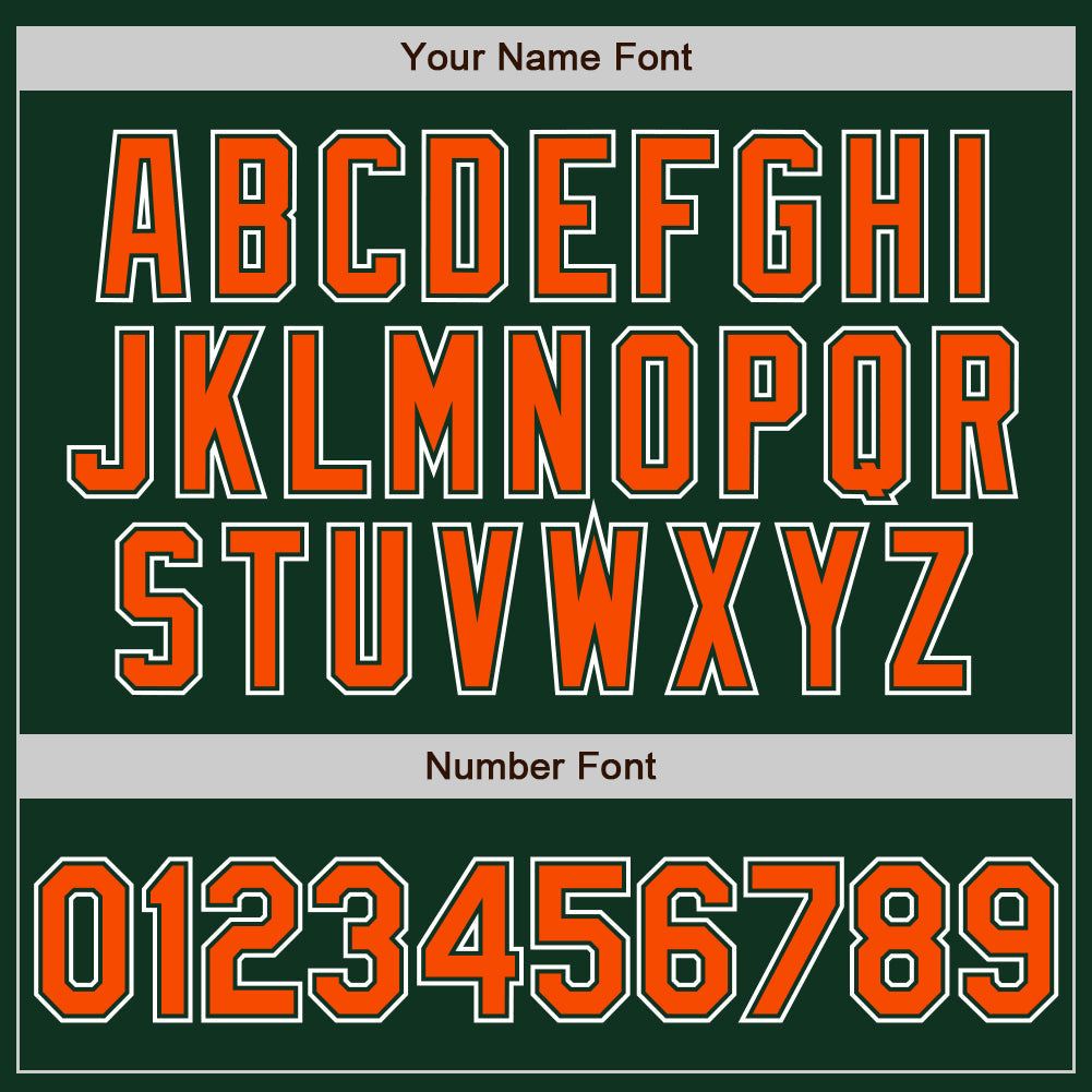 Custom Green Orange-White Authentic Gradient Fashion Baseball Jersey baseball jersey product view 3